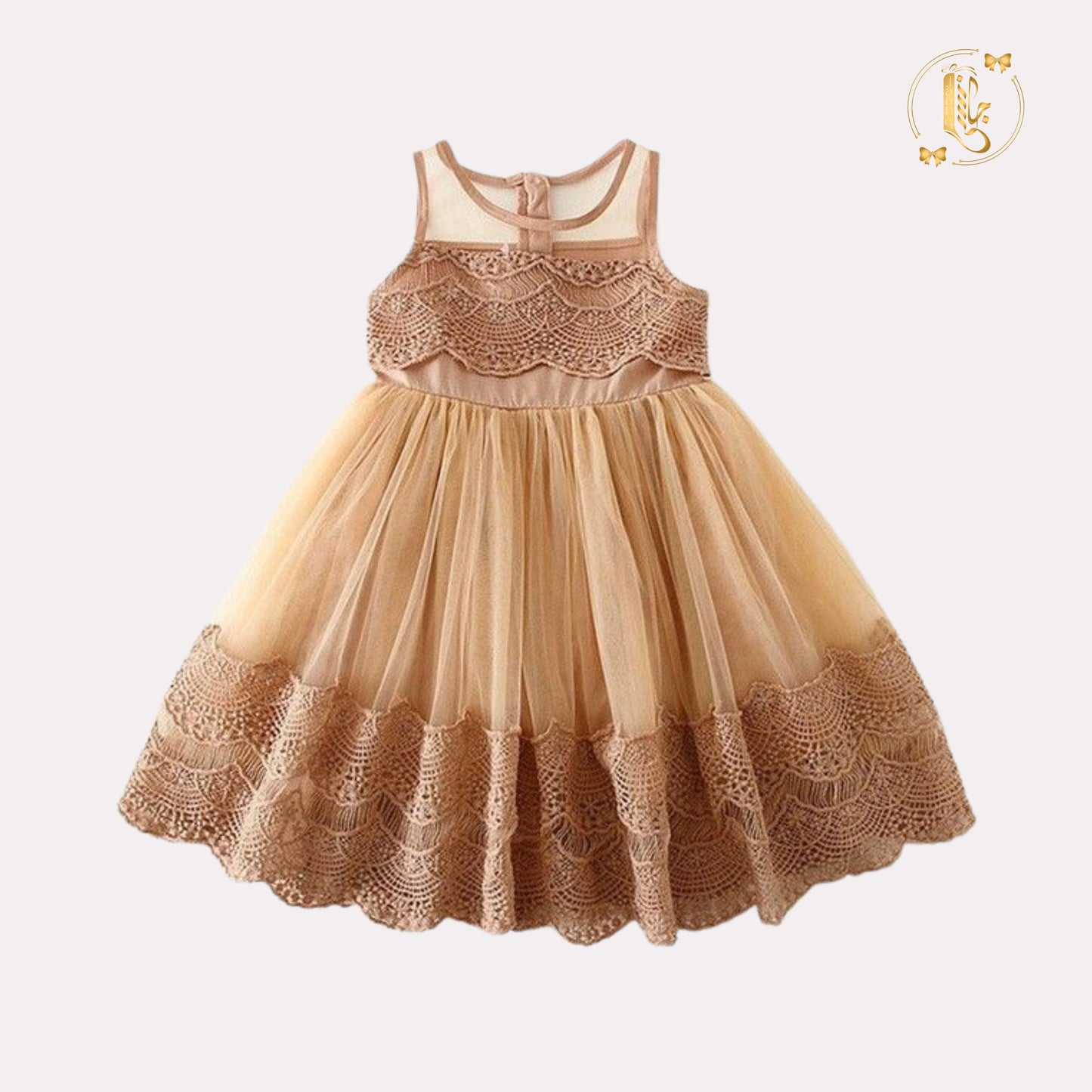 Golden Sparkle Tulle Dress