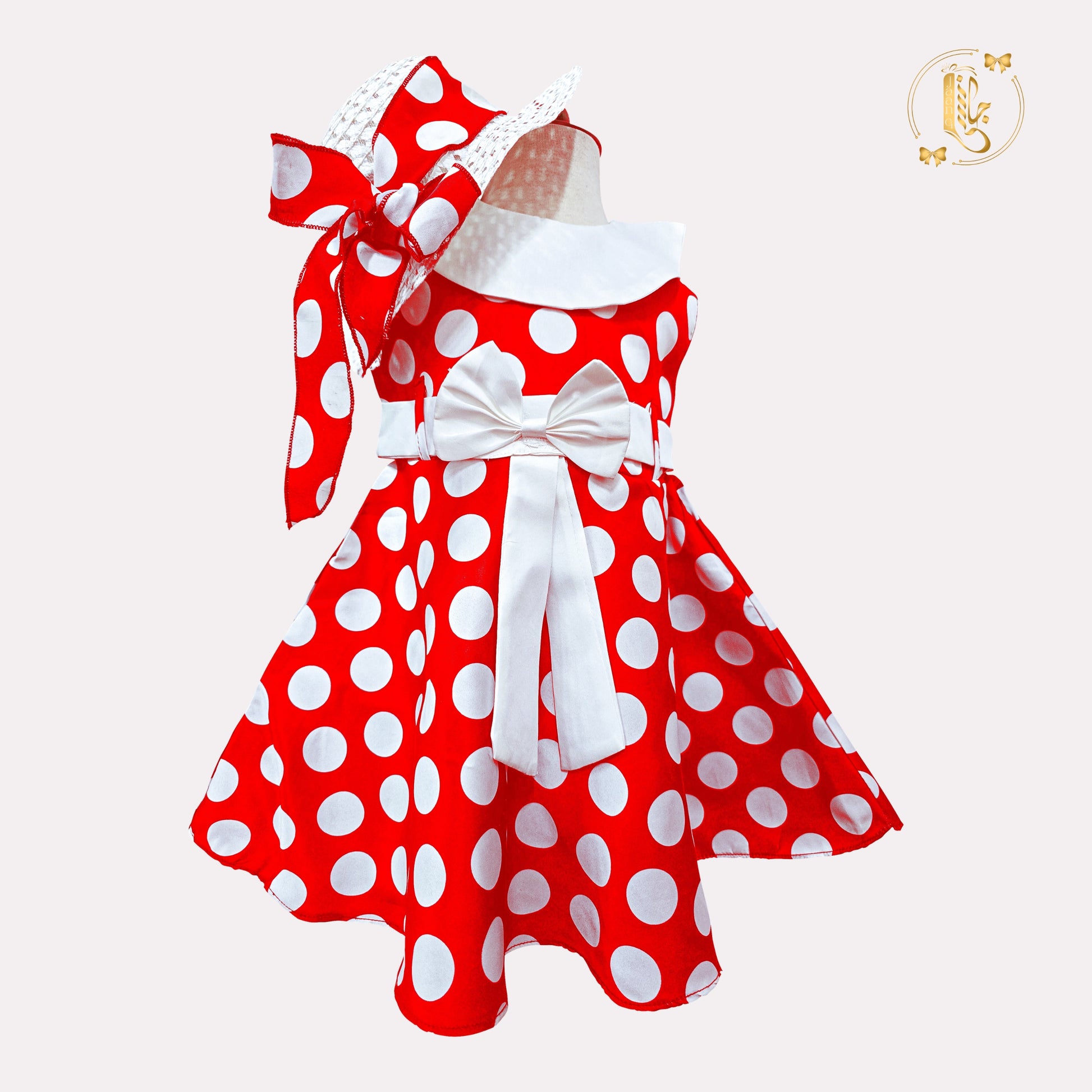 White and Floral Two-Piece Frock Set
