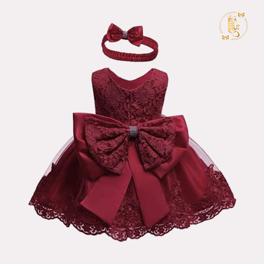 Ruby Bow Princess Party Dress
