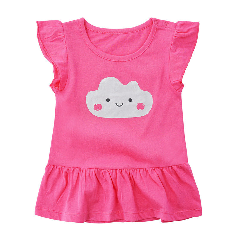 Summer Girls' Tops, Small And Medium-Sized Children's Dress Skirt Ins
