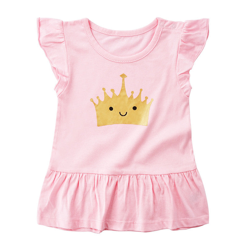 Summer Girls' Tops, Small And Medium-Sized Children's Dress Skirt Ins