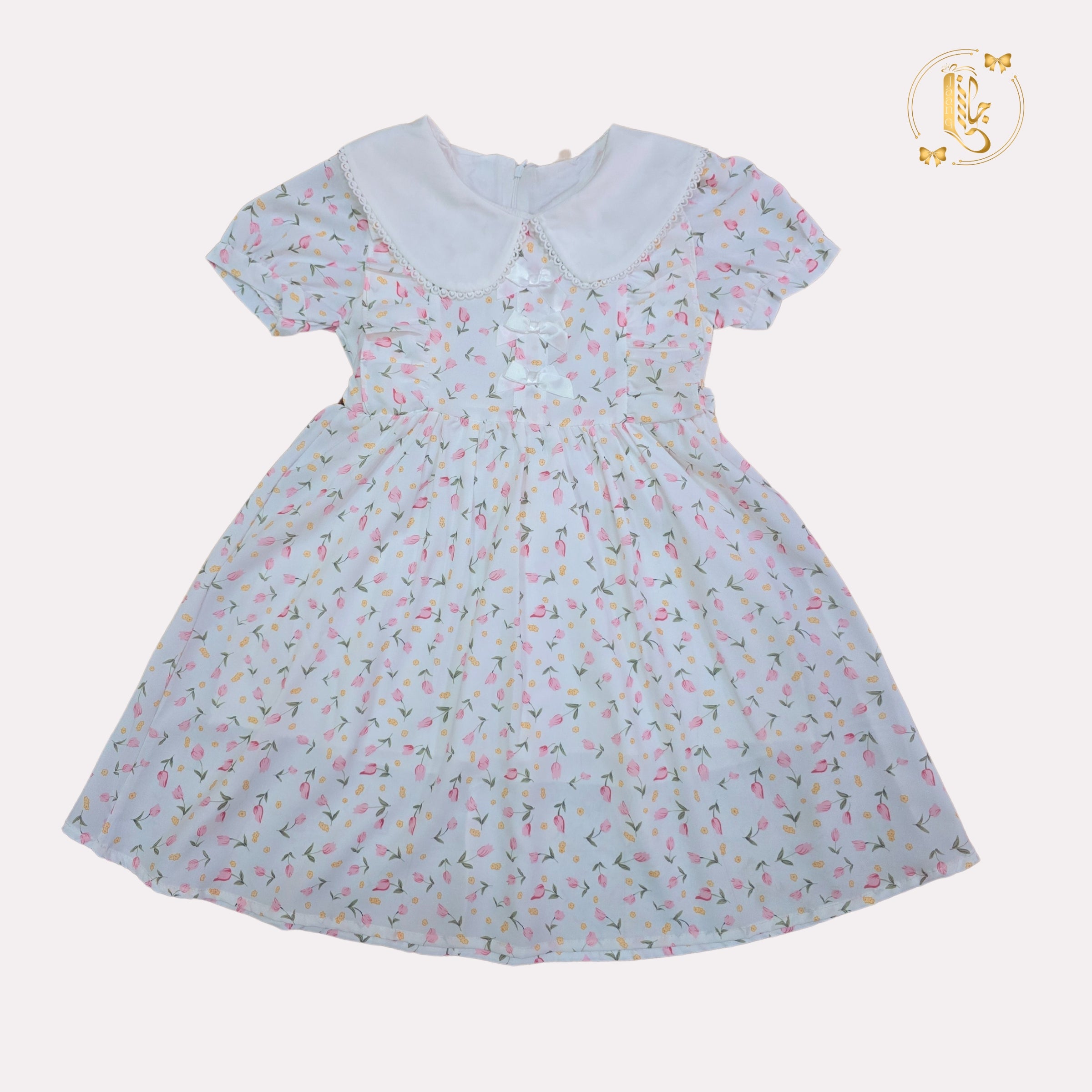 Yellow Ruffle Tiered Party Frock