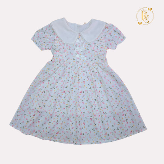 Yellow Ruffle Tiered Party Frock