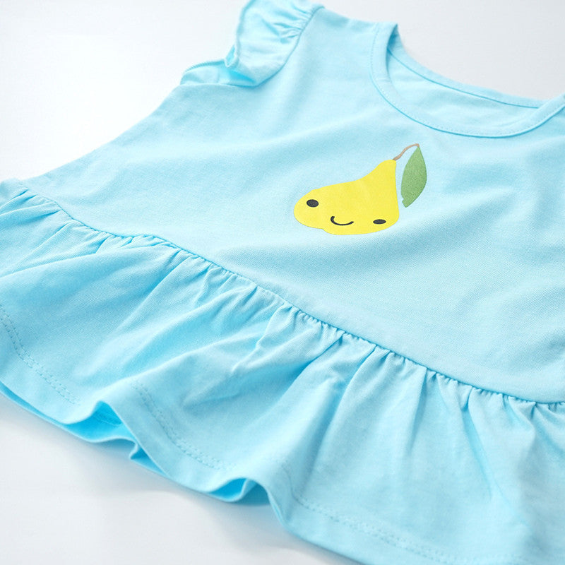 Summer Girls' Tops, Small And Medium-Sized Children's Dress Skirt Ins