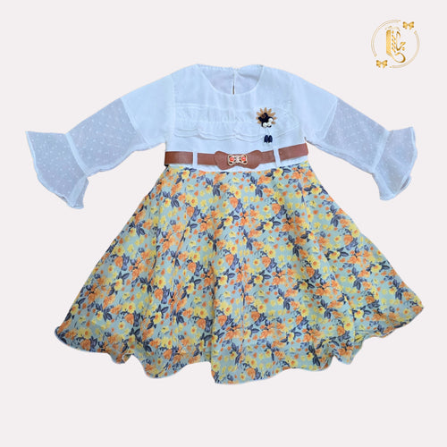 Pink and White Lace Frock