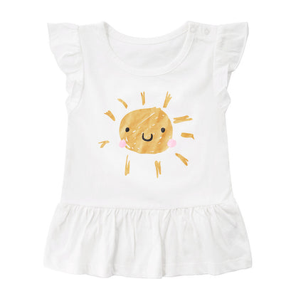 Summer Girls' Tops, Small And Medium-Sized Children's Dress Skirt Ins