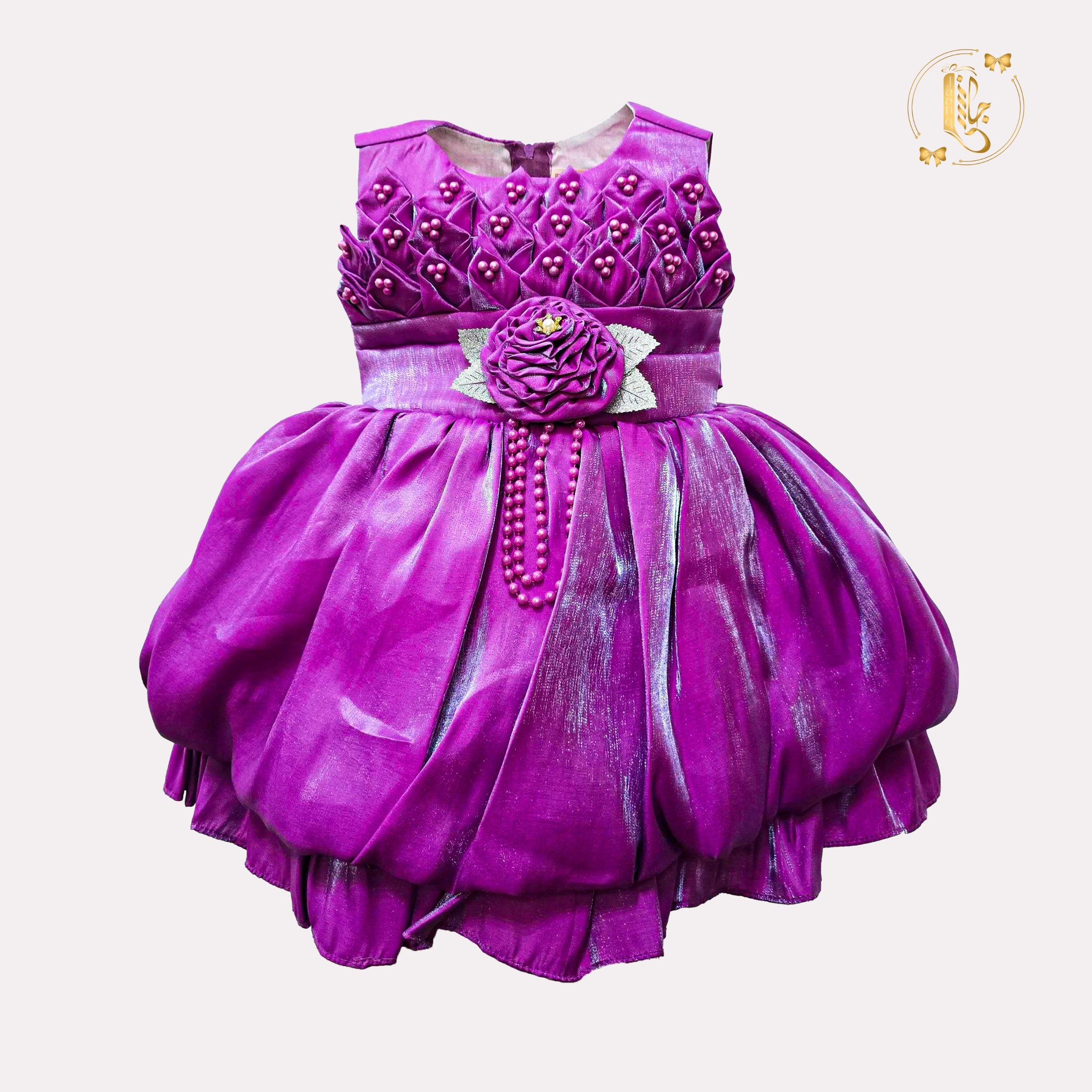 Purple Pearl Bubble Frock
