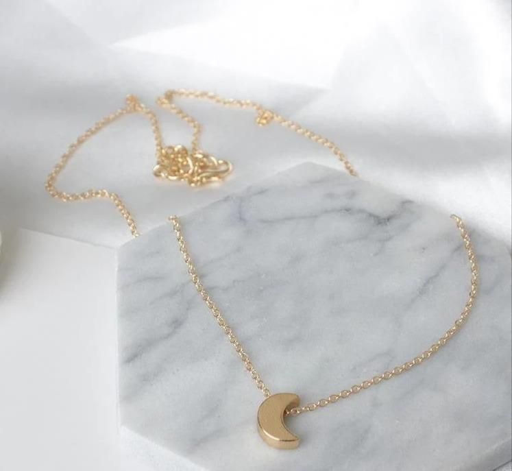 Golden Half Moon Necklace