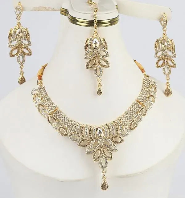 Golden Badam Patti Necklace Set for Women — shop at JaanCi