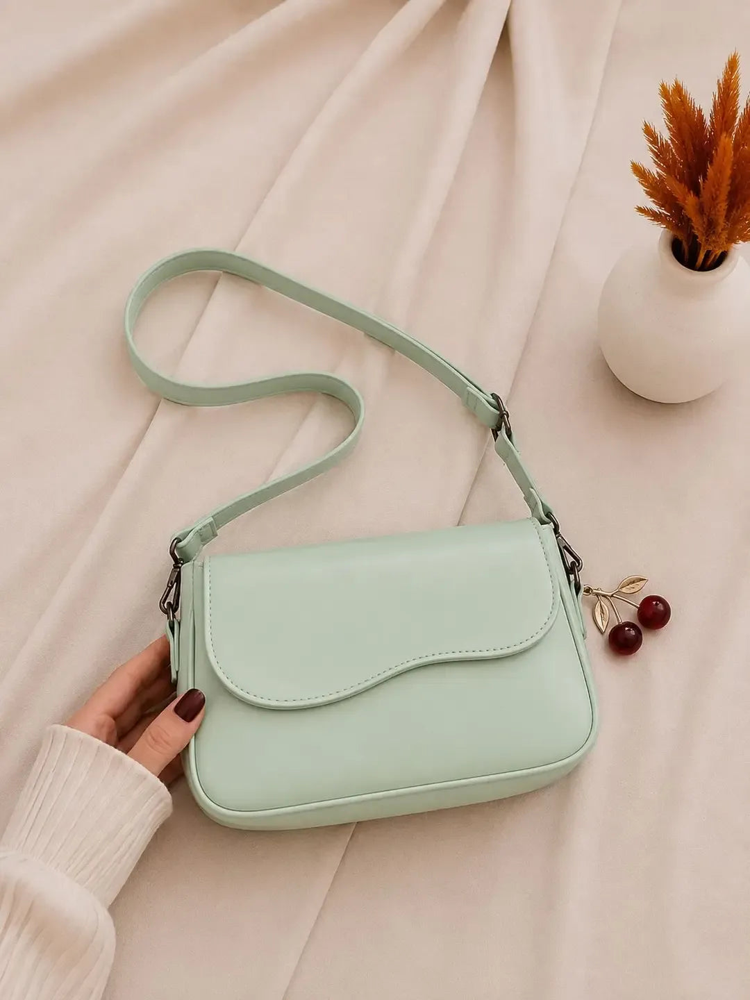 Girl's Leather Plain Purse — JaanCi