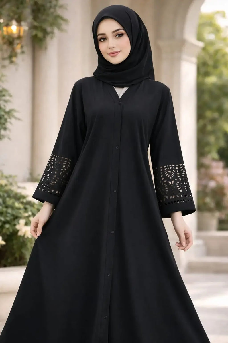 Georgette Plain Full Abaya — shop at JaanCi