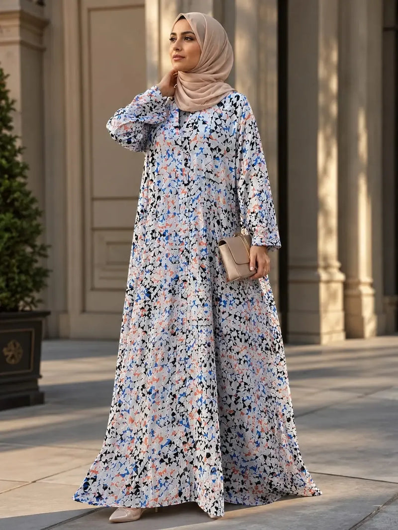 Georgette Printed Classic Abaya — shop at JaanCi