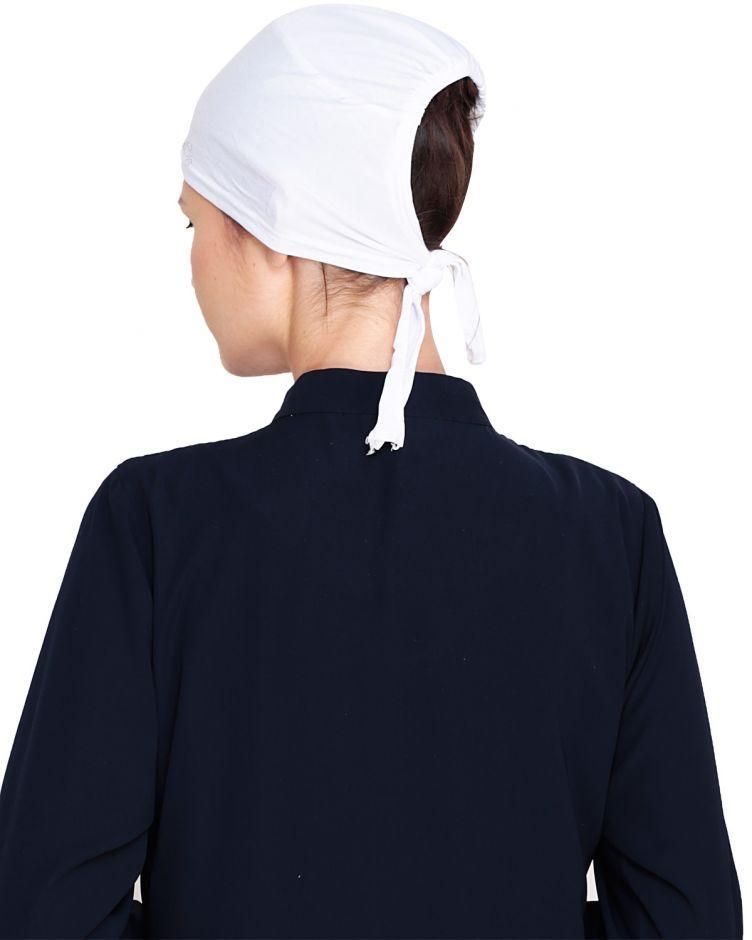 Net Hijab Cap White Adjustable Tie for Women — JaanCi