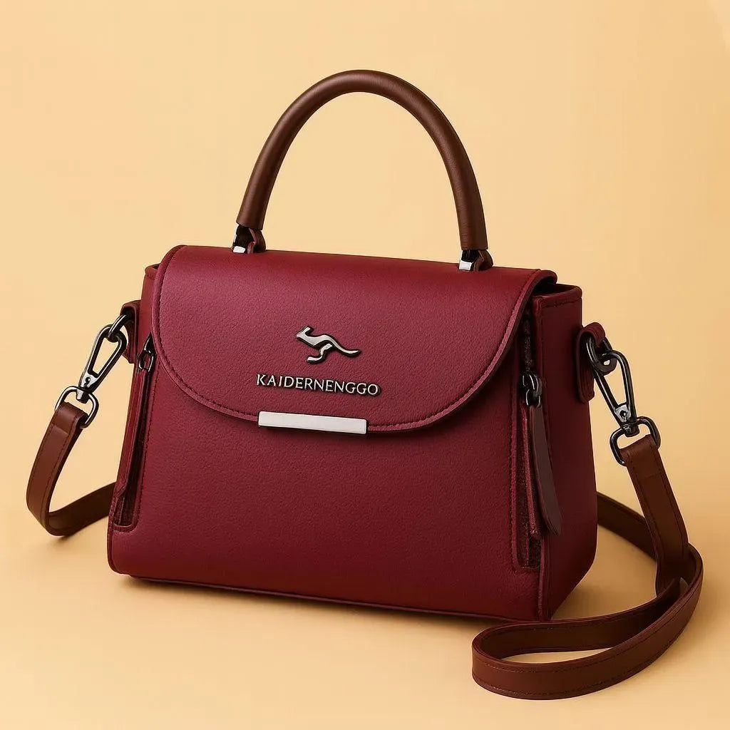 Maroon Crossbody Bag with Adjustable Strap