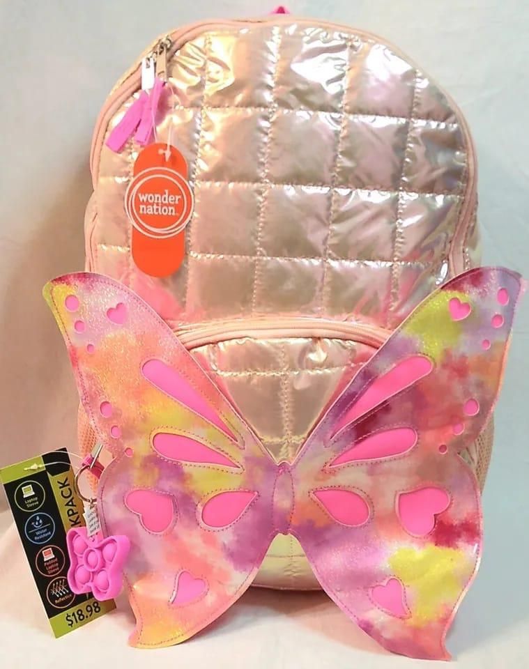 Pink Butterfly Backpack for Girls (3-7Y)