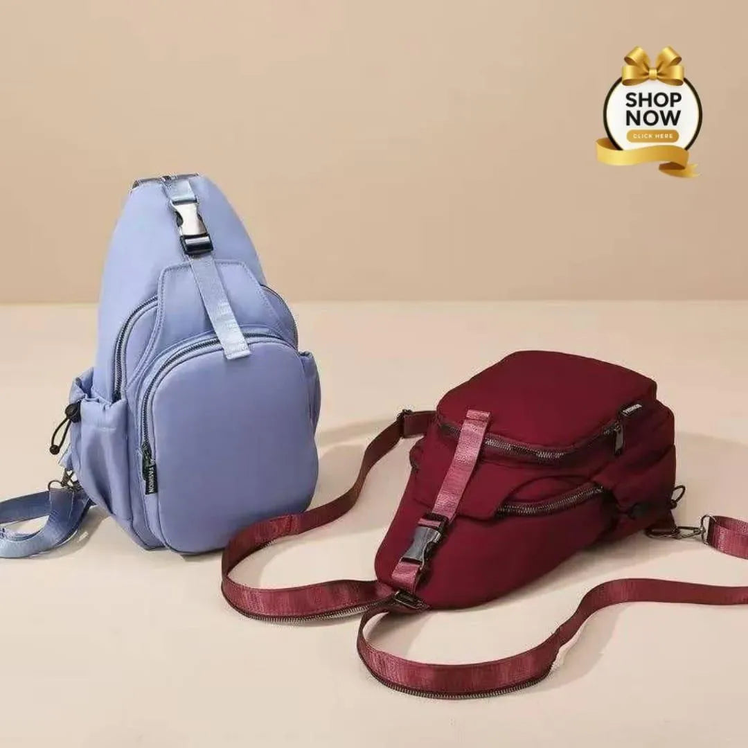 Blue & Red Crossbody Bag