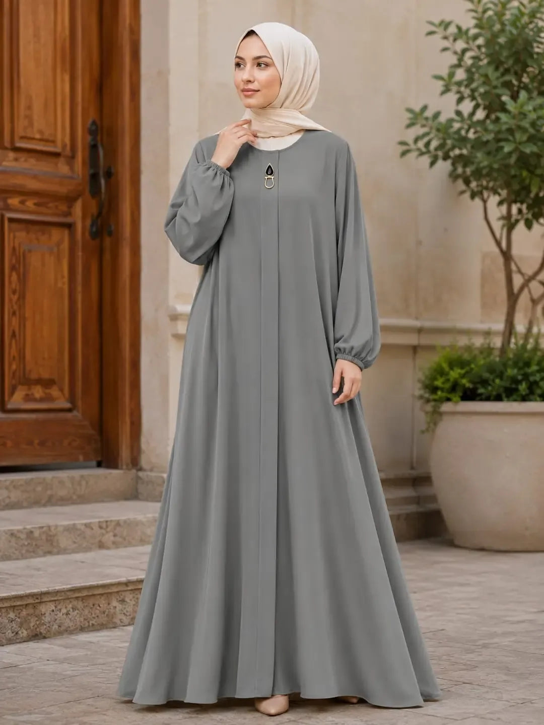 Georgette Plain Maxi Abaya — JaanCi