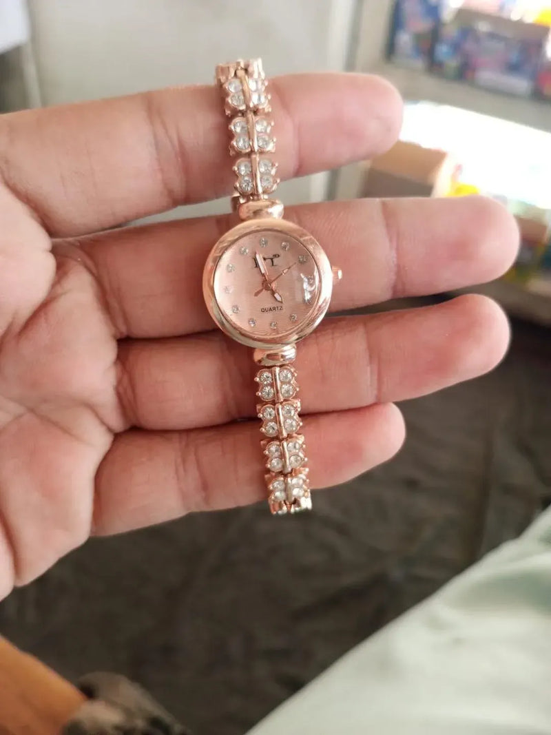 Women's Rose Gold Toned Bracelet Watch