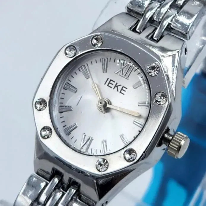 Octagonal Crystal Studded Watch