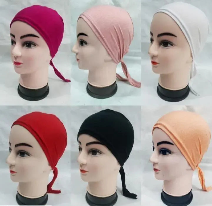 Soft Stretchable Jersey Hijab Caps 6 Colors Free Size — JaanCi