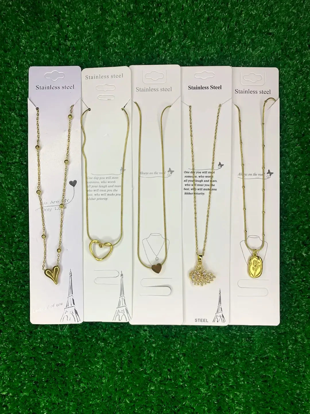 Multi-Layered Gold Plated Pendant Set