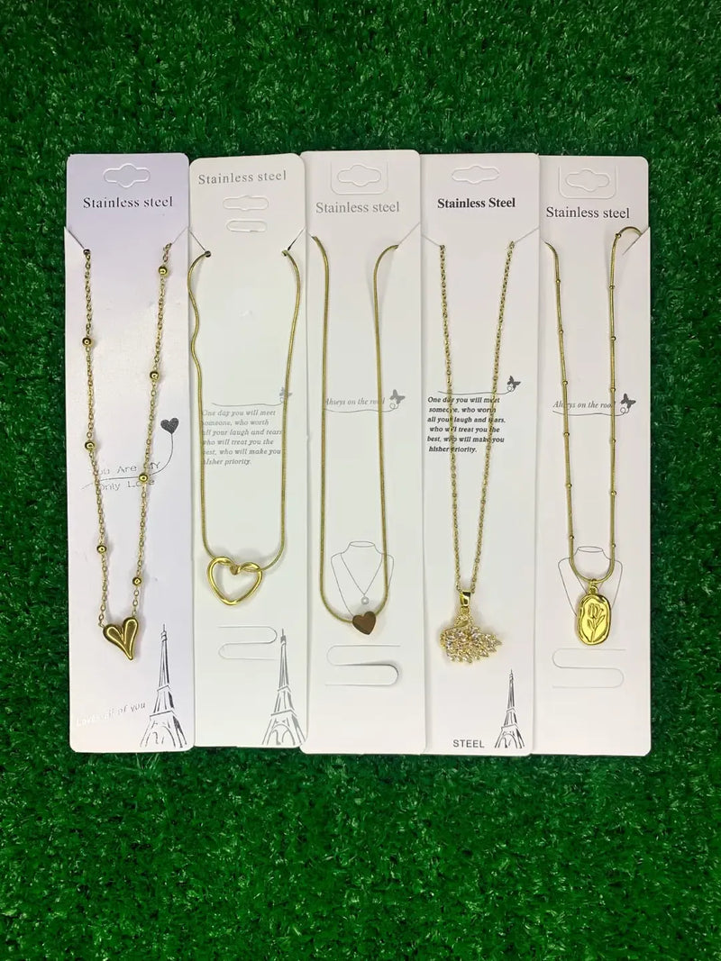 Multi-Layered Gold Plated Pendant Set