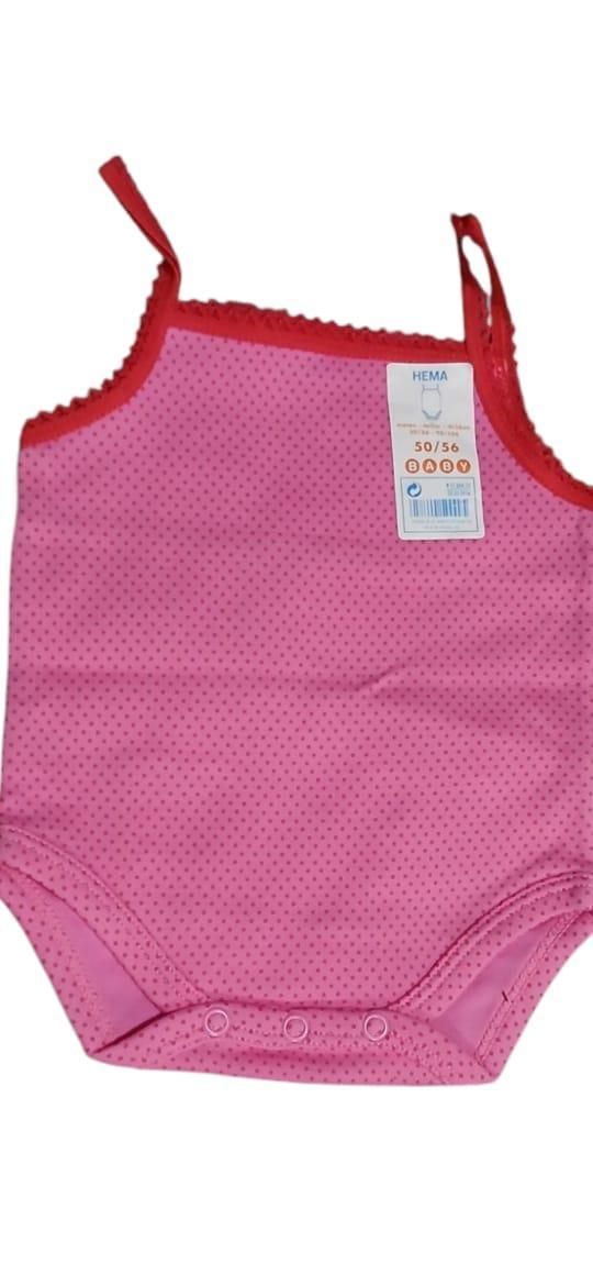 Pink Jersey V-Neck Romper Set for Baby Girls 6-9M — JaanCi